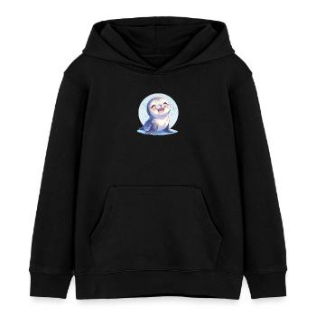 Robben Robbe - Kinder Organic Hoodie Mini Cruiser von Stanley/Stella - Schwarz - Vorne - AI Model Kid Male (0cm)