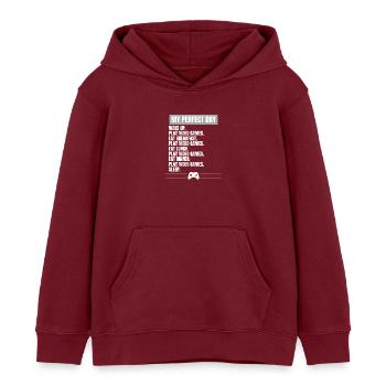 Conception de jeux pour les fans de jeux - Sweat à capuche enfant bio Stanley/Stella - bordeaux - Devant - AI Model Kid Female (0cm)