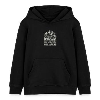 Les montagnes sont des zones de collines - jeu de mots hilarant - Sweat à capuche enfant bio Stanley/Stella - noir - Devant - AI Model Kid Male (0cm)