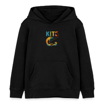 Kitesurfer Motiv | Bunter Kite-Stil für Wasserspor - Kinder Organic Hoodie Mini Cruiser von Stanley/Stella - Schwarz - Vorne - AI Model Kid Male (0cm)