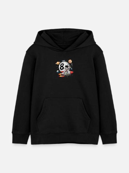 Astronaute 8 ans - Sweat à capuche enfant bio Stanley/Stella - noir