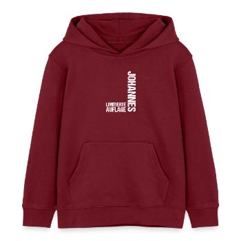 Johannes - Sweat à capuche enfant bio Stanley/Stella - bordeaux - Devant - AI Model Kid Female (0cm)