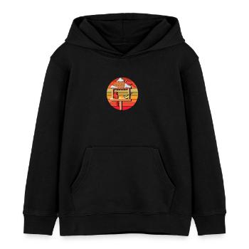 Alimentation des oiseaux - Sweat à capuche enfant bio Stanley/Stella - noir - Devant - AI Model Kid Male (0cm)