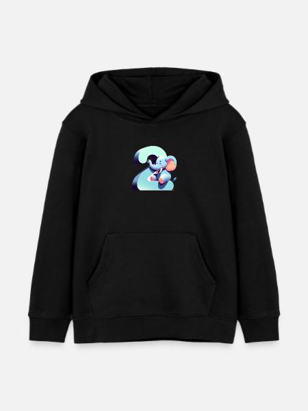 Creative Children's Numbers Collection - Kids Organic Hoodie by Stanley/Stella - black