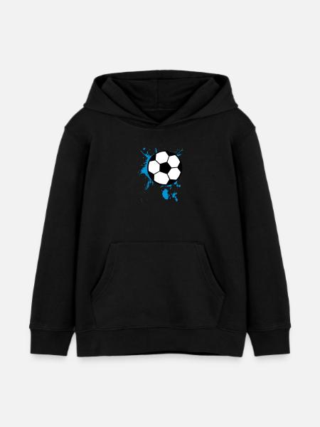 Fußball Splash 3c - Kinder Organic Hoodie Mini Cruiser von Stanley/Stella - Schwarz
