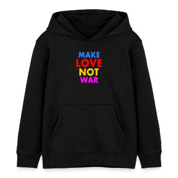 Make love not war - Kinder Organic Hoodie Mini Cruiser von Stanley/Stella - Schwarz - Vorne - AI Model Kid Male (0cm)