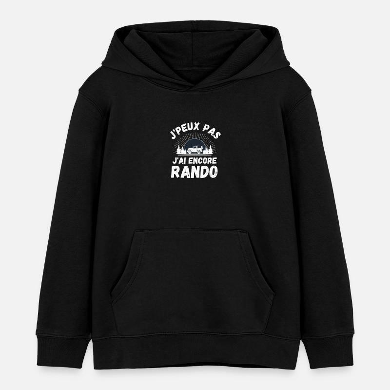 J ai encore randonnée 1 - Sweat à capuche enfant bio Stanley/Stella - noir