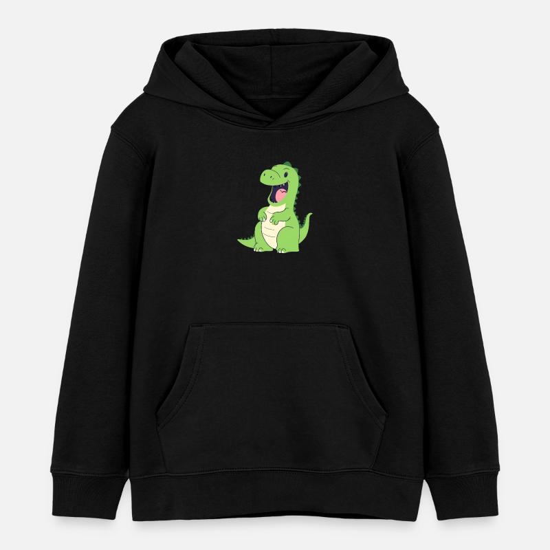 Drôle Cher Dino rieur dinosaure T rex - Sweat à capuche enfant bio Stanley/Stella - noir