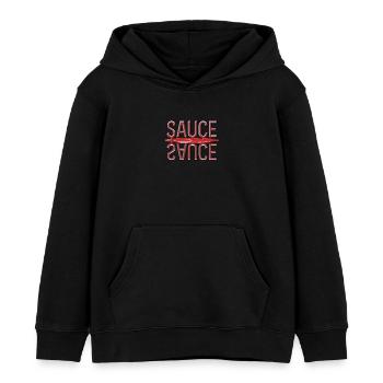 Sauce Spiegelbild Schriftzug Kunst - Kinder Organic Hoodie Mini Cruiser von Stanley/Stella - Schwarz - Vorne - AI Model Kid Male (0cm)