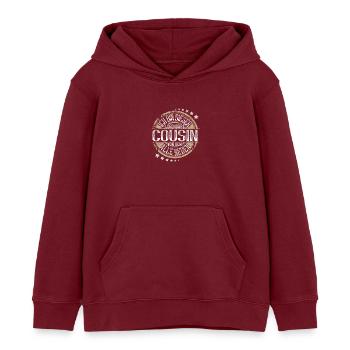 Cousin - Kinder Organic Hoodie Mini Cruiser von Stanley/Stella - Burgunderrot - Vorne - AI Model Kid Female (0cm)