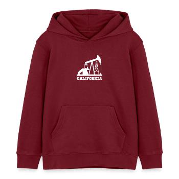 Conception de pompe pour champs pétrolifères californiens - Sweat à capuche enfant bio Stanley/Stella - bordeaux - Devant - AI Model Kid Female (0cm)