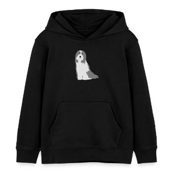 Bearded Collie - Kinder Organic Hoodie Mini Cruiser von Stanley/Stella - Schwarz - Vorne - AI Model Kid Male (0cm)