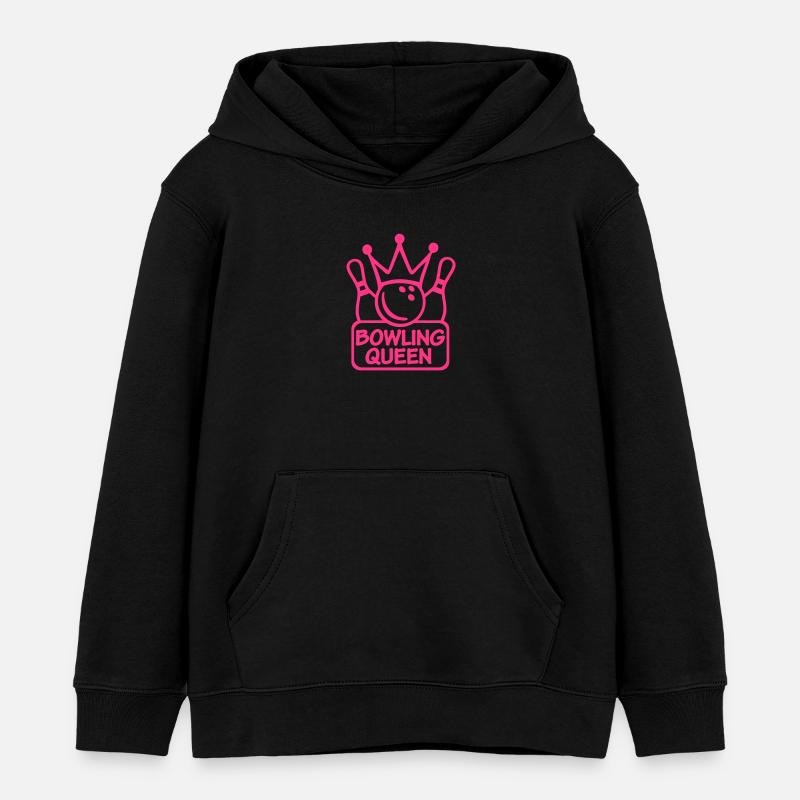 Bowling Queen - Sweat à capuche enfant bio Stanley/Stella - noir