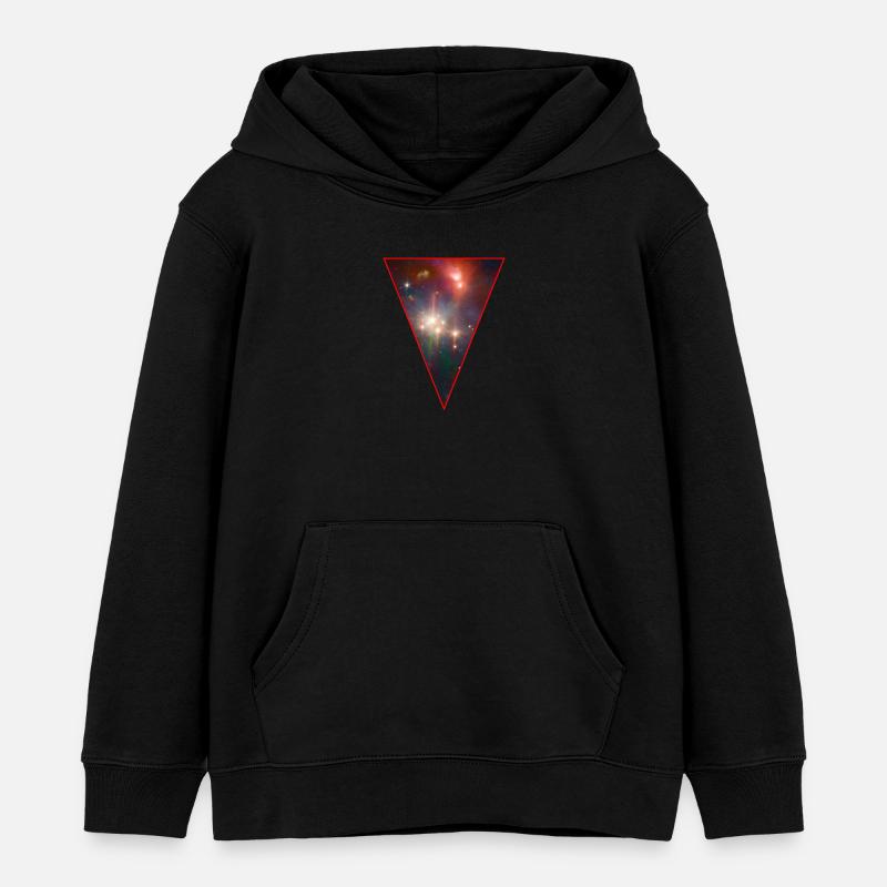 Galaxy - Espace - Stars - Cosmic - Art - Univers - Sweat à capuche enfant bio Stanley/Stella - noir