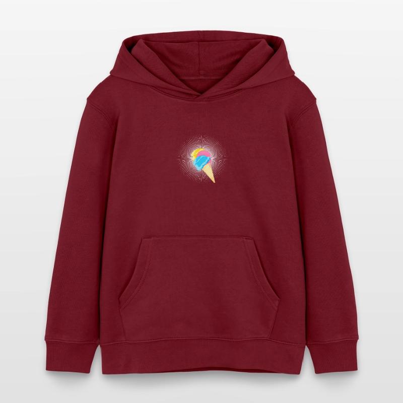 Eis Eistüte Eiskrem Softeis Waffel Strahlen Kinder Organic Hoodie Mini Cruiser von Stanley/Stella