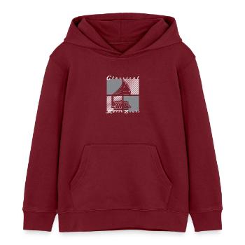 Gramophone - Kids Organic Hoodie by Stanley/Stella - burgundy - Front - AI Model Kid Female (0cm)