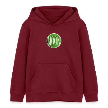 Inset - Emerald Green Moon - Kids Organic Hoodie by Stanley/Stella - burgundy - Front - AI Model Kid Female (0cm)