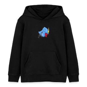 kanjizeichen „Mut“, Samureihelm - Kinder Organic Hoodie Mini Cruiser von Stanley/Stella - Schwarz - Vorne - AI Model Kid Male (0cm)