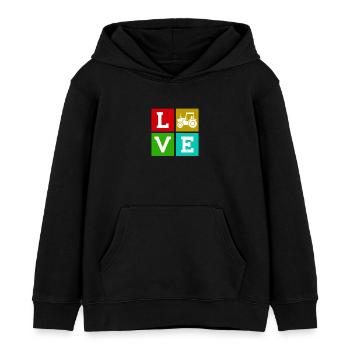 Traktor Landleben Spruch Nutzfahrzeug Landwirt - Kinder Organic Hoodie Mini Cruiser von Stanley/Stella - Schwarz - Vorne - AI Model Kid Male (0cm)