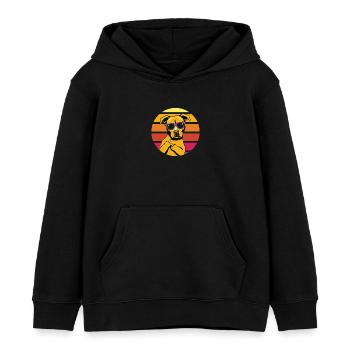 Sunhound Retro Shade - Kids Organic Hoodie by Stanley/Stella - black - Front - AI Model Kid Male (0cm)