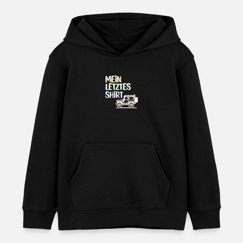 Caravane Camping Chilling Camping Statement Holiday - Sweat à capuche enfant bio Stanley/Stella - noir