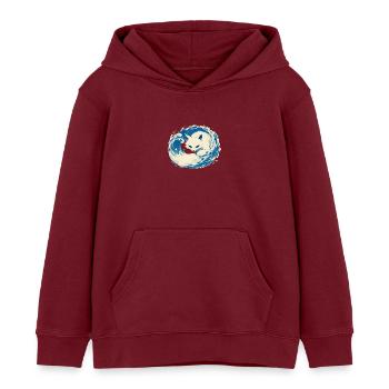 Renard Blanc - Sweat à capuche enfant bio Stanley/Stella - bordeaux - Devant - AI Model Kid Female (0cm)