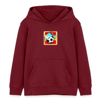 SUMMER SPAIN FOOTBALL - HEAT - Kids Organic Hoodie by Stanley/Stella - burgundy - Front - AI Model Kid Female (0cm)