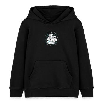 Signe du zodiaque Verseau Femme Fille - Sweat à capuche enfant bio Stanley/Stella - noir - Devant - AI Model Kid Male (0cm)