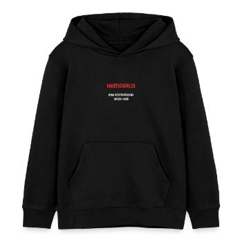 Haubtschühler – Kreative Rechtschreibung - Kinder Organic Hoodie Mini Cruiser von Stanley/Stella - Schwarz - Vorne - AI Model Kid Male (0cm)