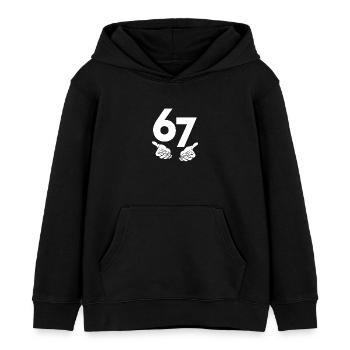 6 7 - Kinder Organic Hoodie Mini Cruiser von Stanley/Stella - Schwarz - Vorne - AI Model Kid Male (0cm)