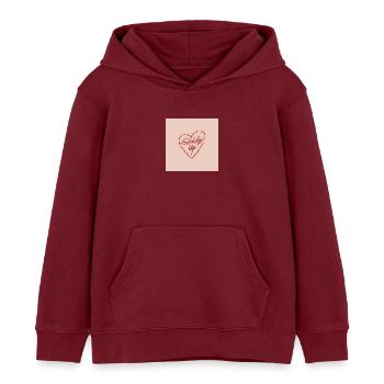 Hüb das Herz - Kinder Organic Hoodie Mini Cruiser von Stanley/Stella - Burgunderrot - Vorne - AI Model Kid Female (0cm)