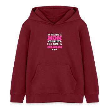 Mama - Kinder Organic Hoodie Mini Cruiser von Stanley/Stella - Burgunderrot - Vorne - AI Model Kid Female (0cm)