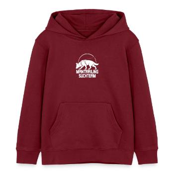 Chiens de recherche de l’équipe de chasse du berger allemand - Sweat à capuche enfant bio Stanley/Stella - bordeaux - Devant - AI Model Kid Female (0cm)