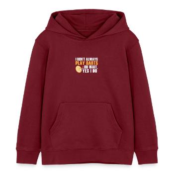 Dart Darts - Kinder Organic Hoodie Mini Cruiser von Stanley/Stella - Burgunderrot - Vorne - AI Model Kid Female (0cm)