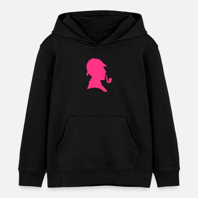 Sherlock - Sweat à capuche enfant bio Stanley/Stella - noir