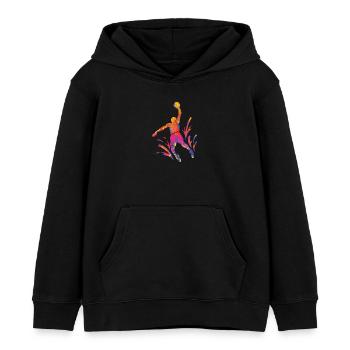 Basketteur Coloré Paint Slam Dunk Sports - Sweat à capuche enfant bio Stanley/Stella - noir - Devant - AI Model Kid Male (0cm)