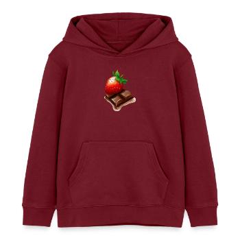 Schmelzende Erdbeer-Schokolade - Süßes Dessert-Des - Kinder Organic Hoodie Mini Cruiser von Stanley/Stella - Burgunderrot - Vorne - AI Model Kid Female (0cm)
