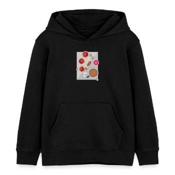 Hygge Dekoration Ruhe Gemütlichkeit Geschenk - Kinder Organic Hoodie Mini Cruiser von Stanley/Stella - Schwarz - Vorne - AI Model Kid Male (0cm)