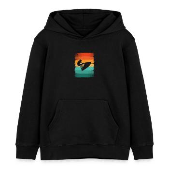 Jet ski - Sweat à capuche enfant bio Stanley/Stella - noir - Devant - AI Model Kid Male (0cm)