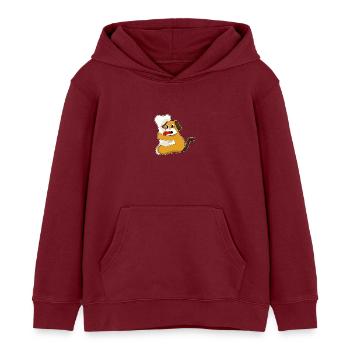 Os de chien - Sweat à capuche enfant bio Stanley/Stella - bordeaux - Devant - AI Model Kid Female (0cm)