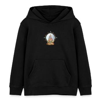 belle boule à neige nostalgique avec sapin de Noël - Sweat à capuche enfant bio Stanley/Stella - noir - Devant - AI Model Kid Male (0cm)