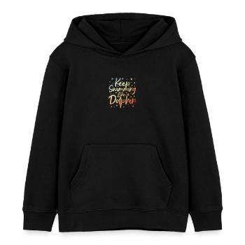 Schwimmer Witz - Kinder Organic Hoodie Mini Cruiser von Stanley/Stella - Schwarz - Vorne - AI Model Kid Male (0cm)