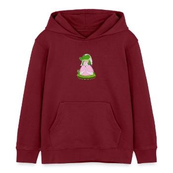 Krokodil Braut Schleier Hochzeit - Kinder Organic Hoodie Mini Cruiser von Stanley/Stella - Burgunderrot - Vorne - AI Model Kid Female (0cm)