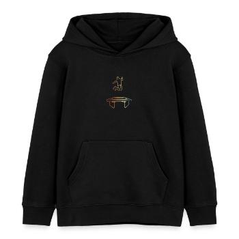 Trampolinist Vintage Look - Kinder Organic Hoodie Mini Cruiser von Stanley/Stella - Schwarz - Vorne - AI Model Kid Male (0cm)
