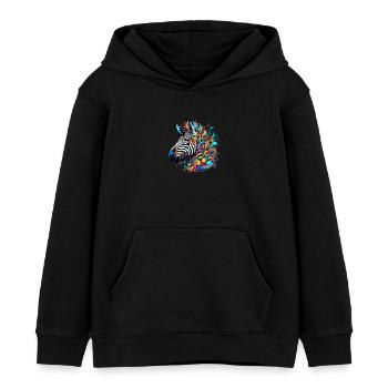 Zebra - Kinder Organic Hoodie Mini Cruiser von Stanley/Stella - Schwarz - Vorne - AI Model Kid Male (0cm)