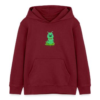 Boucle de chenille - Sweat à capuche enfant bio Stanley/Stella - bordeaux - Devant - AI Model Kid Female (0cm)