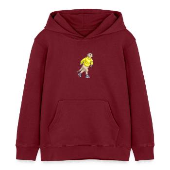 Patins à glace Meerkat - Sweat à capuche enfant bio Stanley/Stella - bordeaux - Devant - AI Model Kid Female (0cm)