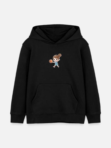 Basketballer Mädchen - Kinder Organic Hoodie Mini Cruiser von Stanley/Stella - Schwarz