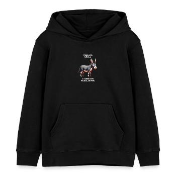 Esel: Sture Ausdauer | RPG Humor - Kinder Organic Hoodie Mini Cruiser von Stanley/Stella - Schwarz - Vorne - AI Model Kid Male (0cm)