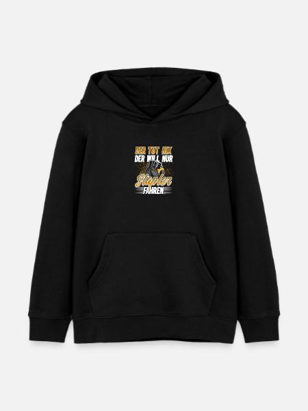 Staplerfahrer Lagerist - Kinder Organic Hoodie Mini Cruiser von Stanley/Stella - Schwarz